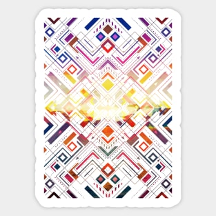 Magic Carpet Ride with Modern Abstract Pattern, gift for parent and girlfriend Sticker